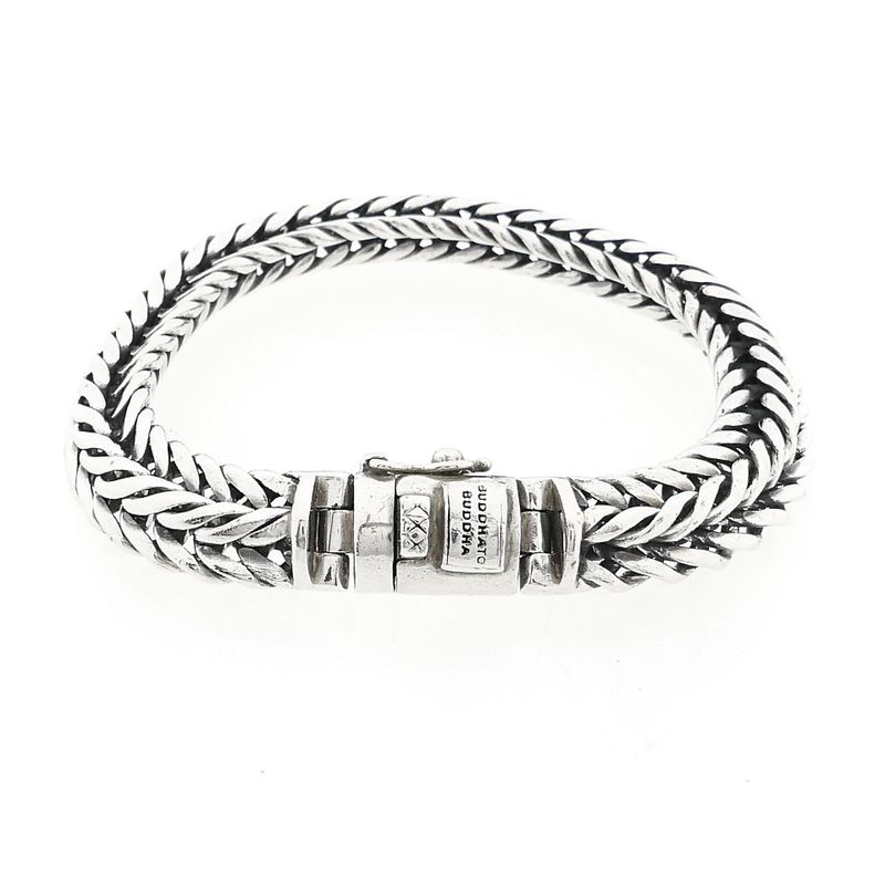 Afbeelding 4 van Zilveren Buddha to Buddha fantasieschakel armband; Barbara | 19,5 cm