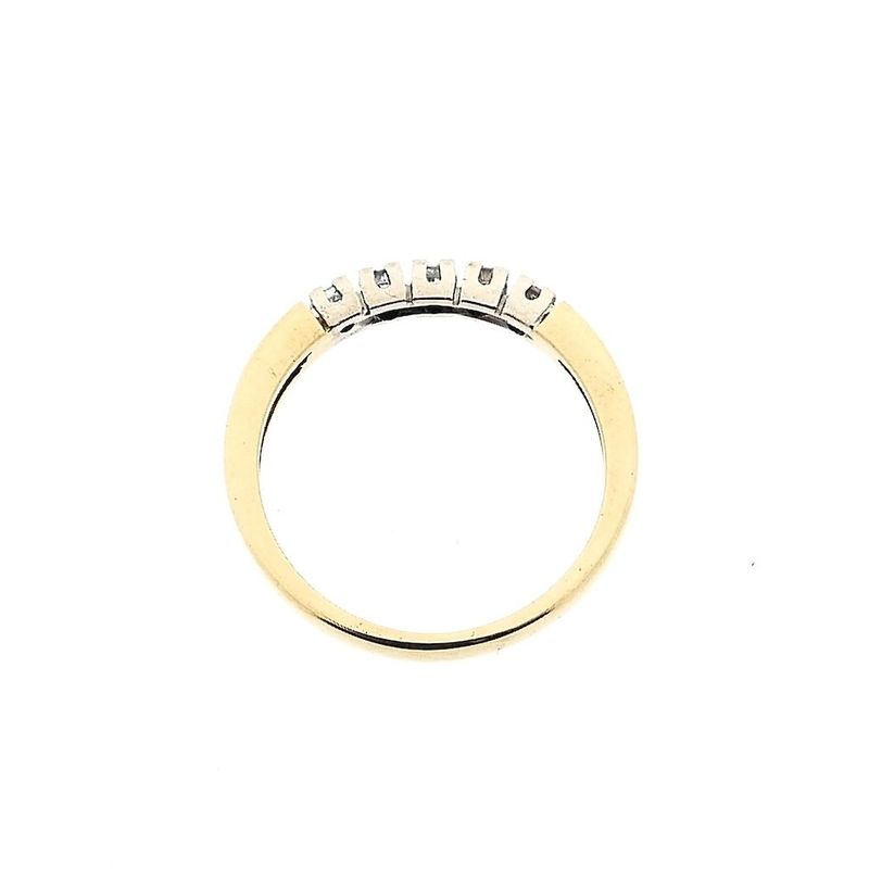 Image 5 of Gold ring with diamond; 0.15 ct.