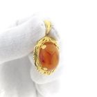 Image 10 of Gold pendant with carnelian