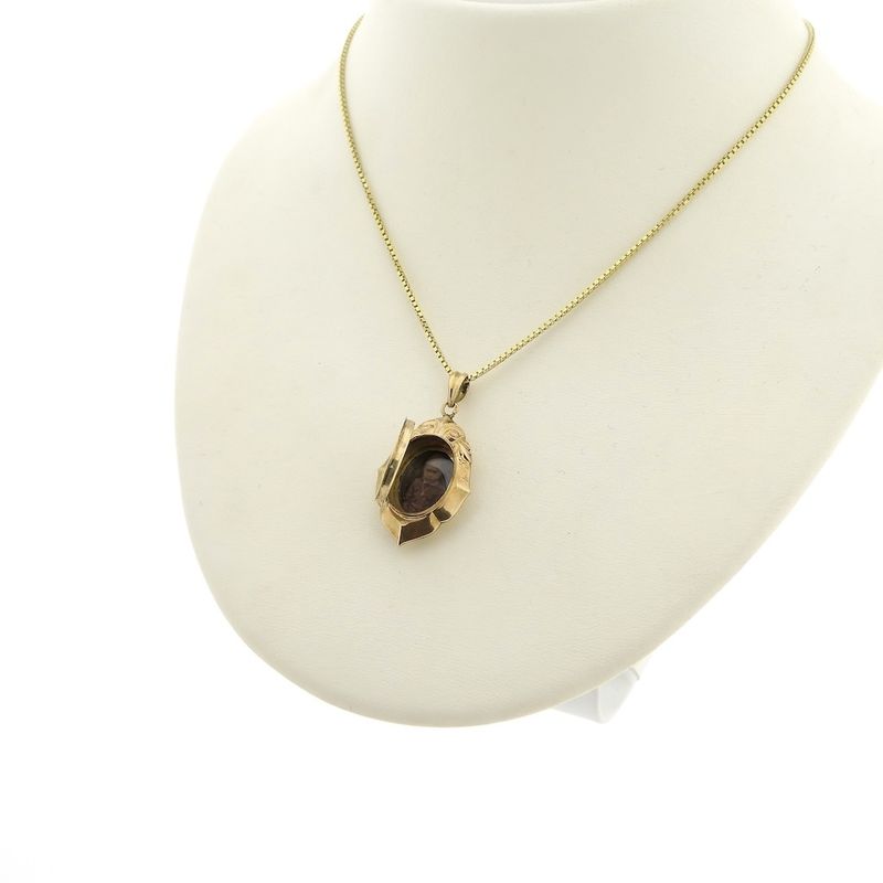 Image 2 of Vintage gold locket pendant with photo | Vintage/antique