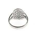 Image 6 of Silver ring; Flower of life