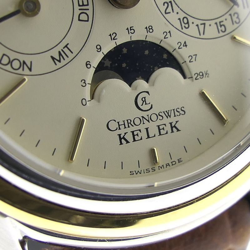 Image 8 of Chronoswiss Kelek; Automatic vintage moonphase/calendar movement