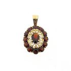 Afbeelding 1 van Gouden hanger met granaat