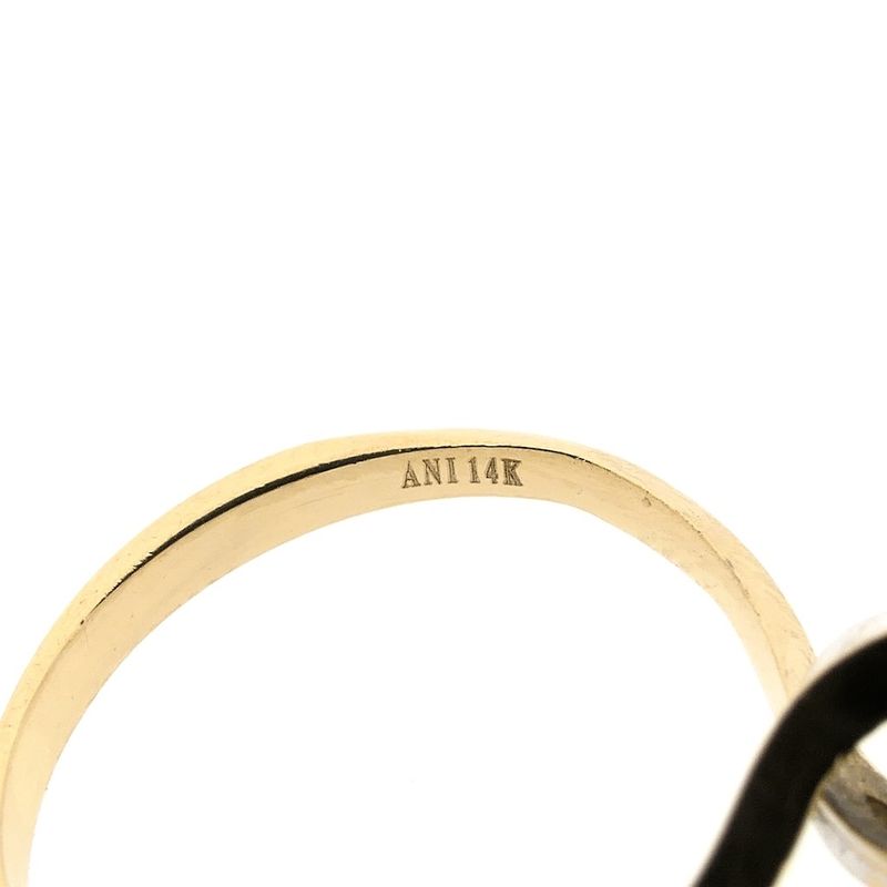 Image 9 of Gold solitaire ring with zirconia