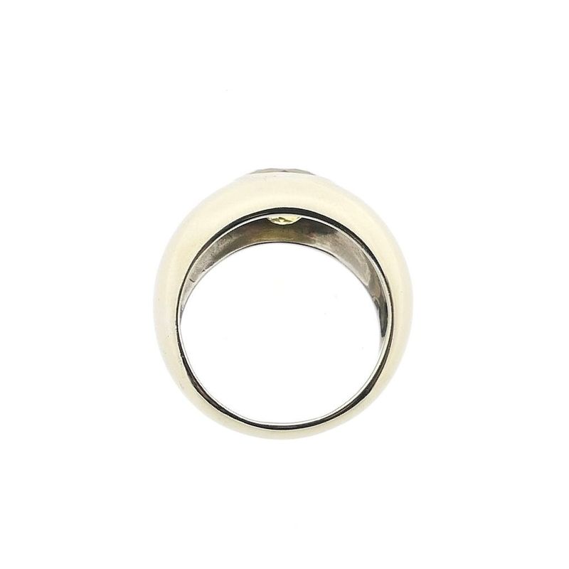 Image 4 of White gold domed ring with zirconia