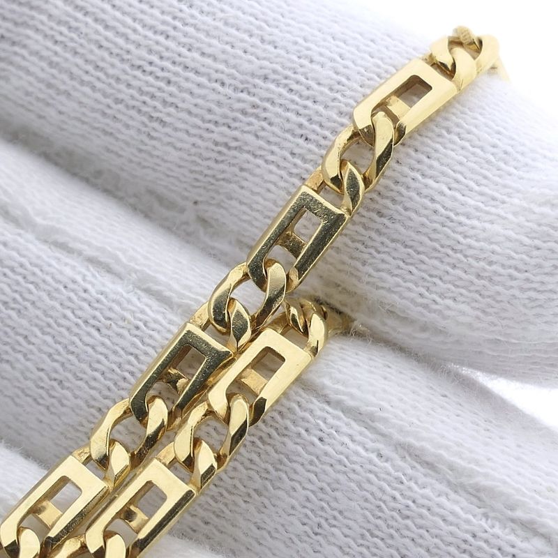 Image 4 of Gold men's link chain | 61 cm