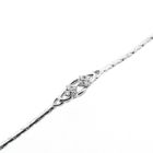 Image 3 of White gold cobra link bracelet with diamonds; 0.28 ct.