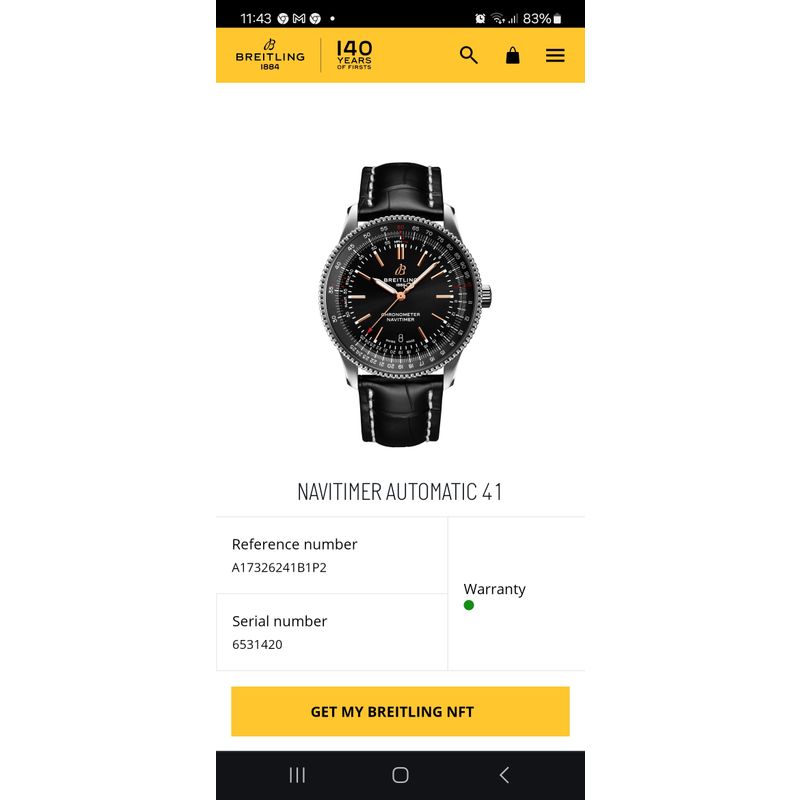 Image 17 of Breitling Navitimer 41mm A17326; Automatic men's watch