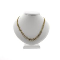 Gold gallery wire necklace | 45 cm