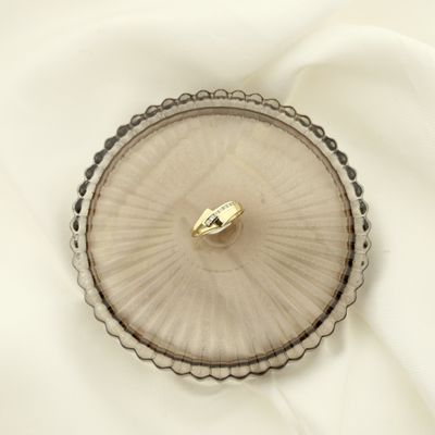 Image 2 of Golden fantasy ring with diamond 0.085 ct.