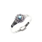 Image 1 of Silver children's ring with light blue zirconia