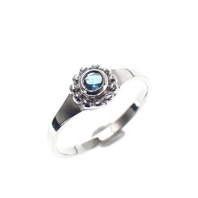Silver children's ring with light blue zirconia Image 1 of Silver children's ring with light blue zirconia
