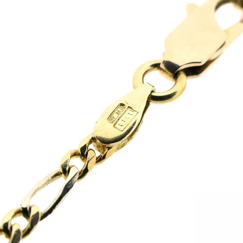Image 4 of Two-tone gold Figaro link bracelet