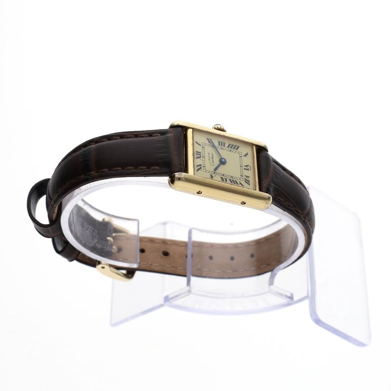 Image 11 of Cartier Tank Vermeil 5057001; Vintage ladies watch