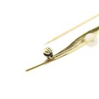 Image 7 of Vintage gold brooch with cultured pearl