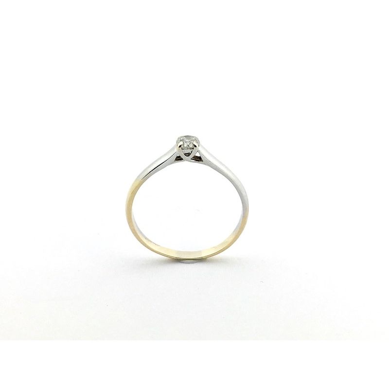 Image 5 of 9 carat bicolor ring with 0.20 ct diamond.