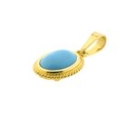 Image 5 of Vintage gold pendant with turquoise