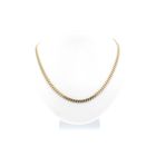 Image 8 of Gold flat gourmet link chain | 54 cm