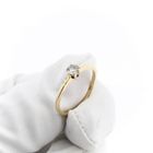 Image 9 of Golden solitaire ring with zirconia