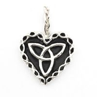 Silver Celtic pendant with triquetra symbol