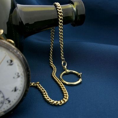 Image 2 of Vintage gold watch chain; Chatelaine (for a pocket watch)