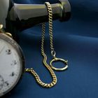 Image 2 of Vintage gold watch chain; Chatelaine (for a pocket watch)