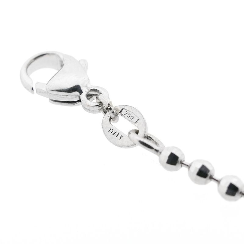 Image 10 of White gold ball link chain