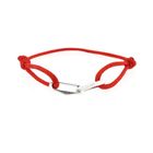Image 1 of Forever Knots® Handmade Red Satin Bracelet with Silver Link