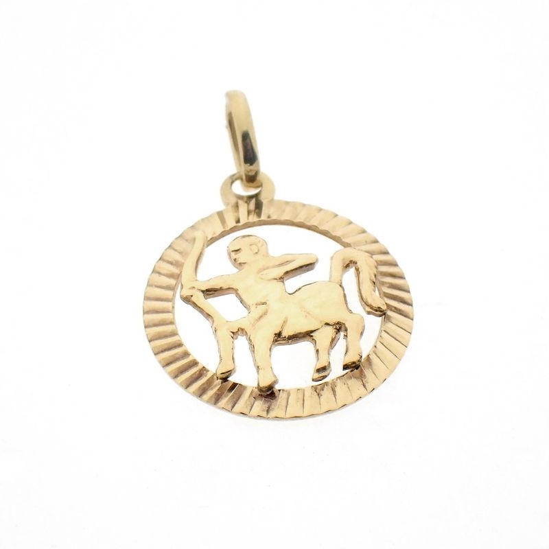 Image 3 of Gold zodiac sign pendant; Sagittarius