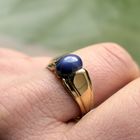 Image 9 of 18 carat gold ring with star sapphire