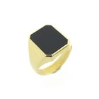 Image 1 of Gold signet ring with onyx