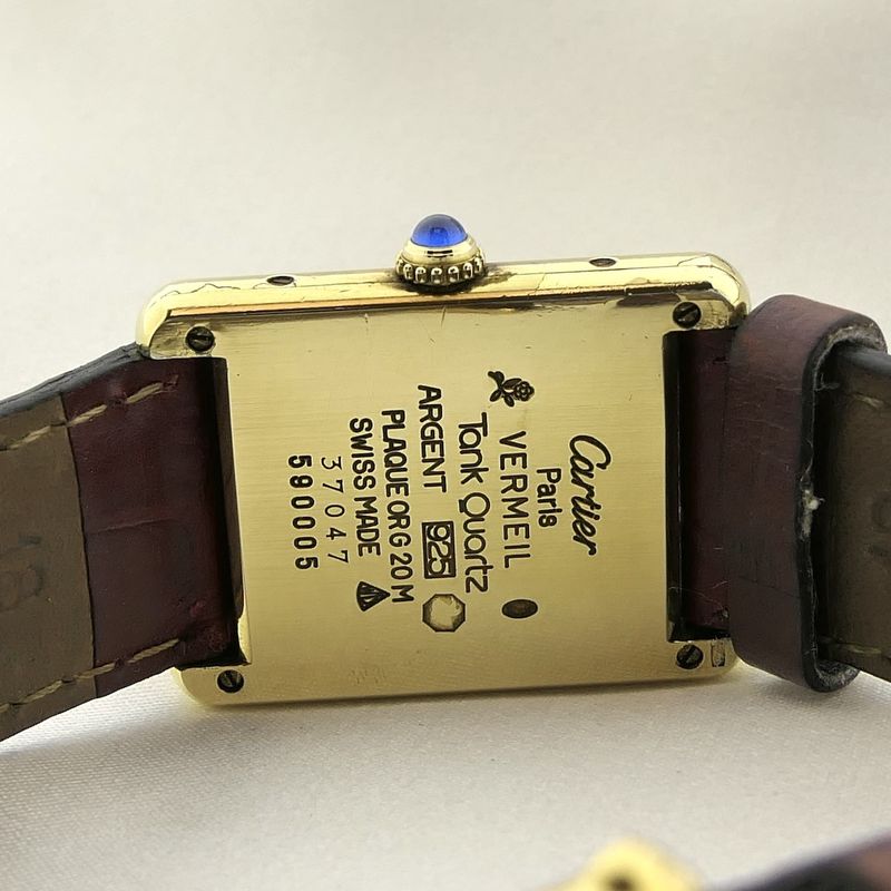 Image 11 of Cartier Tank 'Vermeil' 590005; Unisex horloge