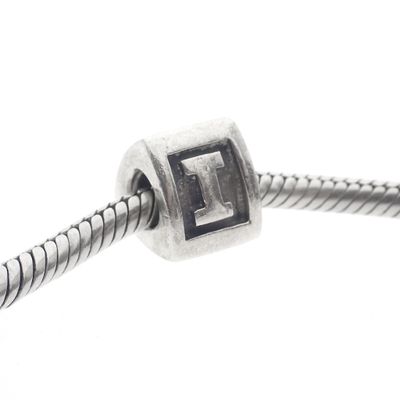 Pandora charm; Silver; Letter charm I Image 2 of Pandora charm; Silver; Letter charm I
