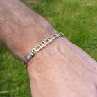 Image 6 of Two-tone gold Figaro link bracelet