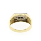 Image 4 of Two-tone gold ring with onyx and zirconia