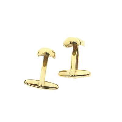 Image 2 of Gold cufflinks with artistic facial shapes