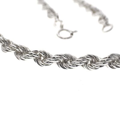 Image 2 of Solid silver twisted long necklace | 91 cm