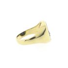 Image 4 of Gold men's signet ring with onyx and zirconia