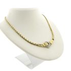 Image 3 of Two-tone gold necklace with 0.26 ct diamond pendant.