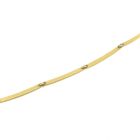 Image 9 of Two-tone gold bar necklace with a fixed pendant and diamond