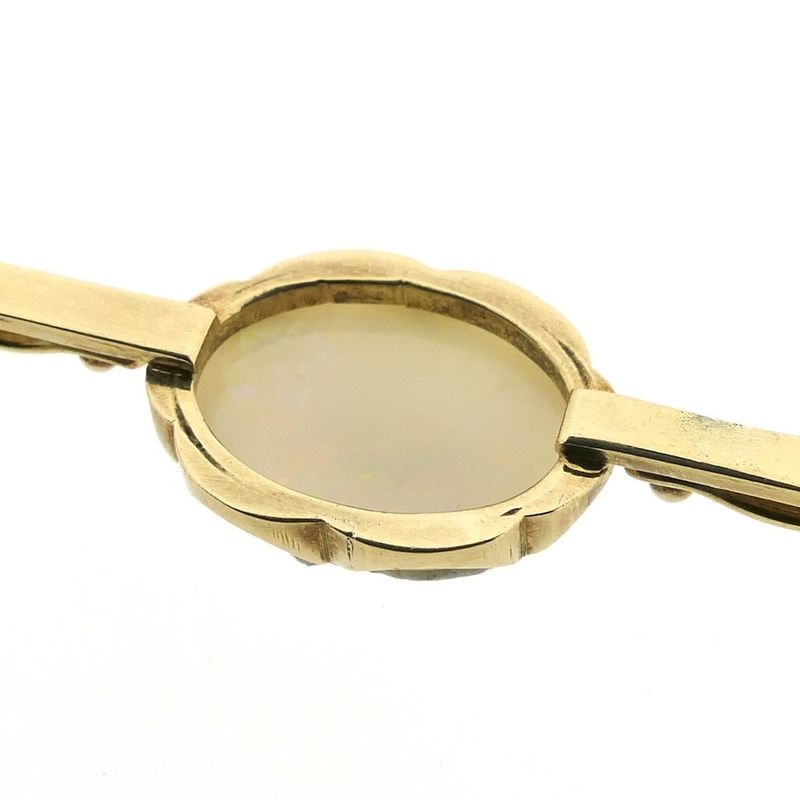 Image 5 of Gold brooch with precious opal