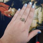 Image 4 of Gold ring with rose-cut diamonds; approx. 0.20 ct.