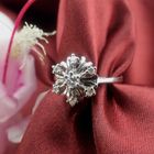 Image 2 of White gold entourage ring with diamond | 0.26 ct.