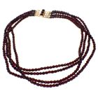 Image 5 of Glass bead necklace with gold clasp; Antique/vintage | 37 cm