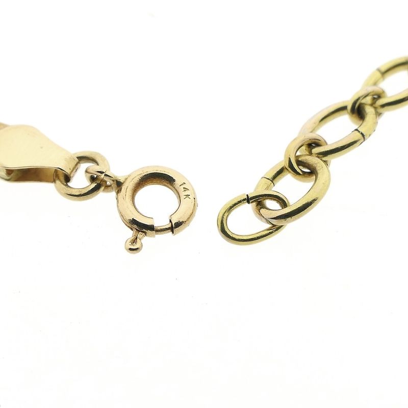 Image 5 of Two-tone gold fantasy link necklace | 42.5 cm - 46.5 cm