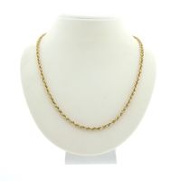 Gold twisted link chain | 46 cm