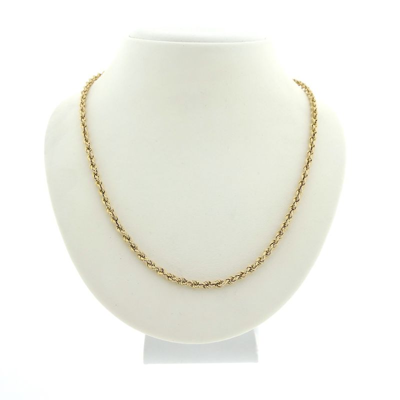 Image 1 of Gold twisted link chain | 46 cm