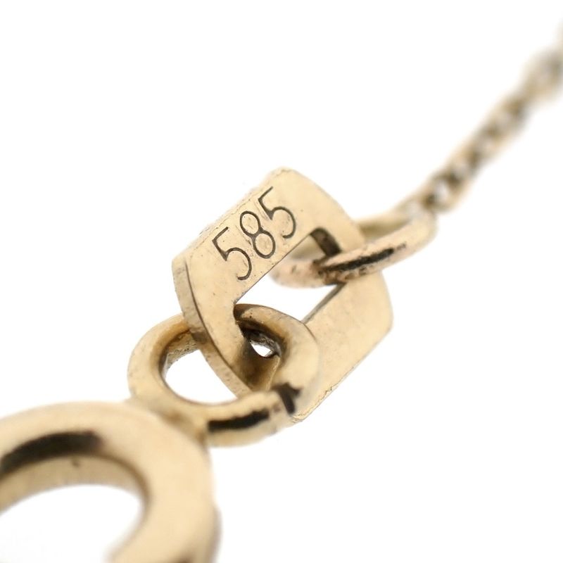 Image 9 of Gold anchor link chain with fixed pendant | 42 cm