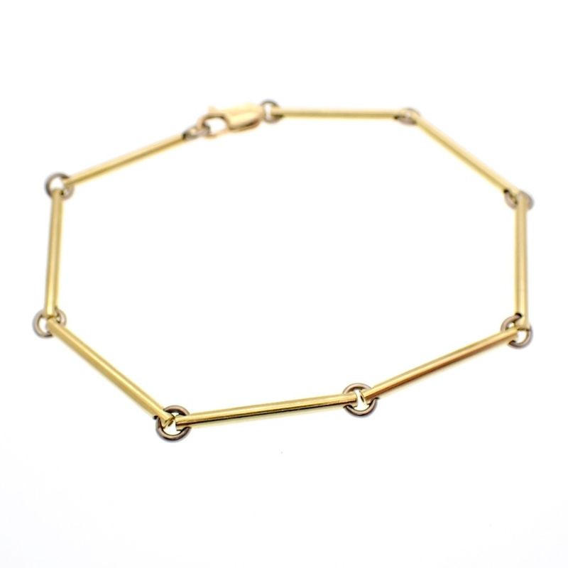 Image 1 of Two-tone gold link bracelet
