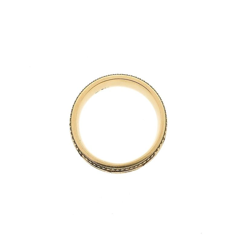 Image 6 of Yellow Gold Men's Ring with Pattern